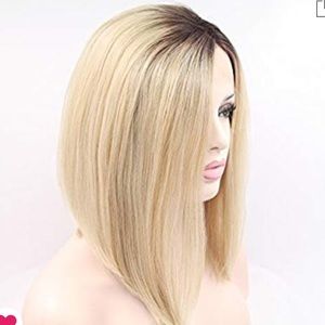 blonde lace front synthetic wig